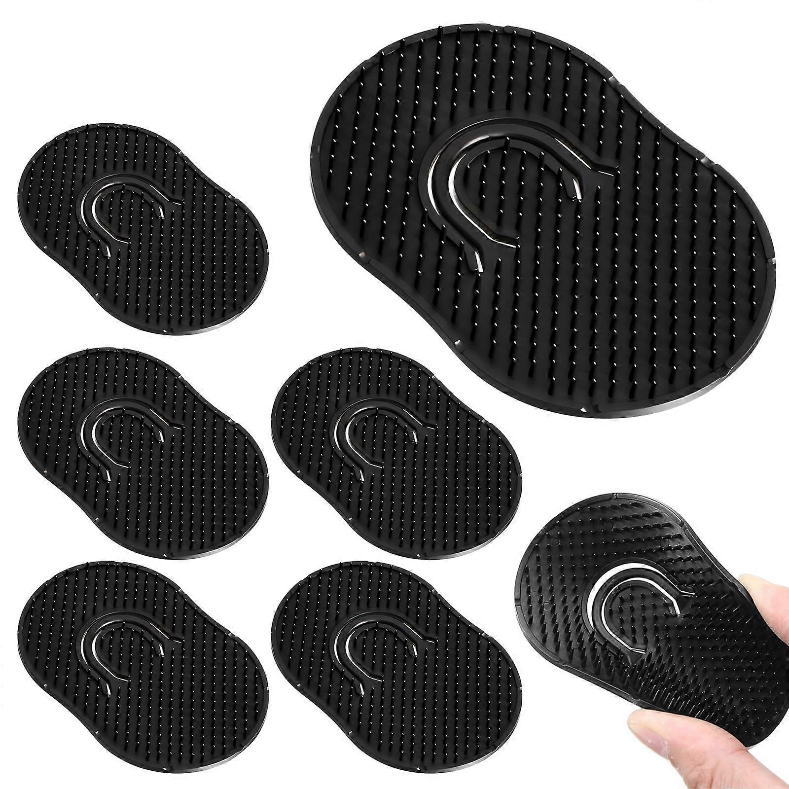 6Pcs Pocket Comb for Men with Ergonomic PalmFit Grip, 3in1 Beard Styling and Scalp Massage