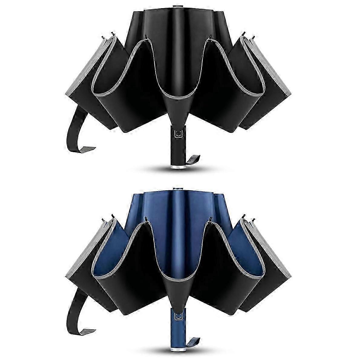 Unbreakable 10 RIBS Travel Umbrella, Windproof & Automatic Foldable for Rain & Sun-JJ