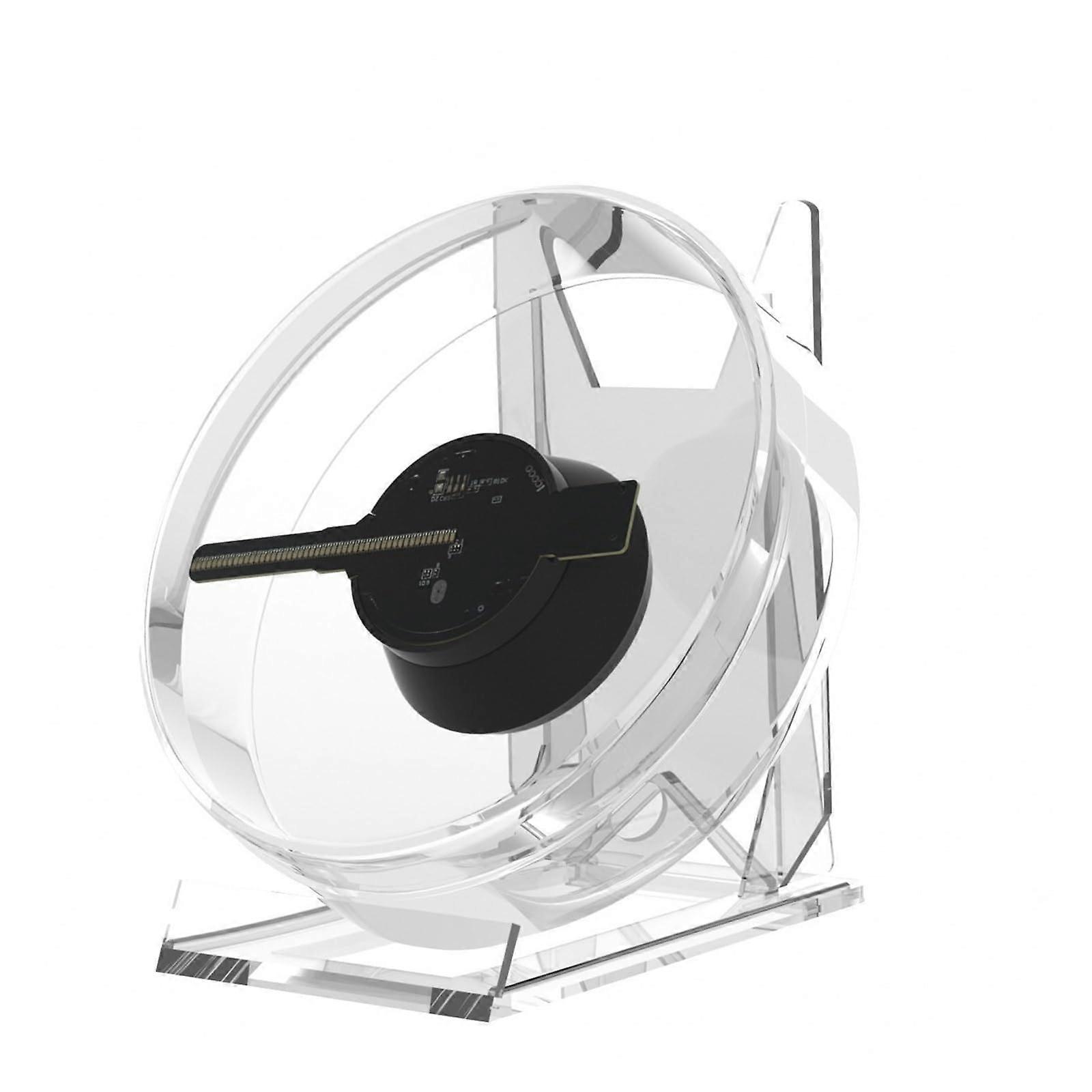 Holographic Fan 3D Desktop Hologram Projector For  Display And Advertising 25cm Black With Cover