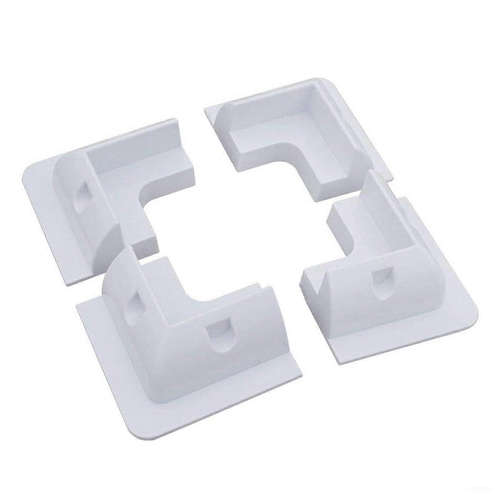 Solar Panel Mounting Bracket Set ABS No Drill Kit With 4 Corner Brackets And Junction Box For RVs Boats Caravans White