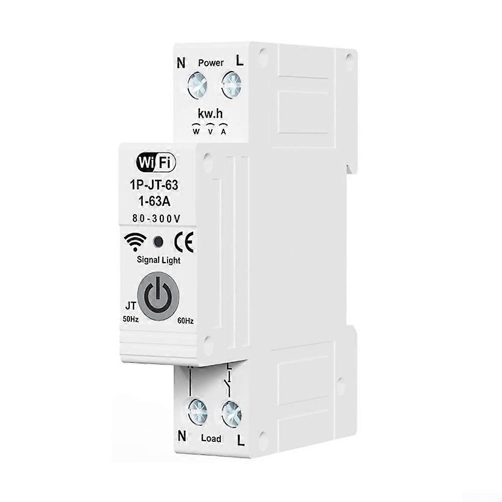 Smart Energy Management Tuya Compatible WiFi Circuit Breaker With Remote Functionality
