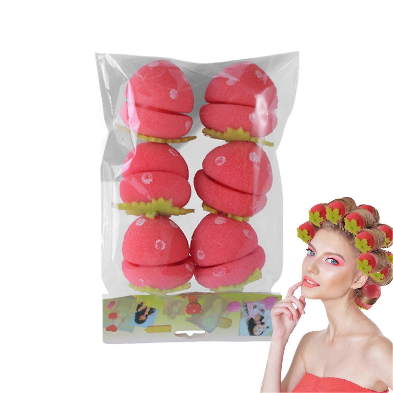 Heatless Hair Curlers Set of 6 Soft Sponge Rollers for Long Hair Overnight No Heat Styling Tools