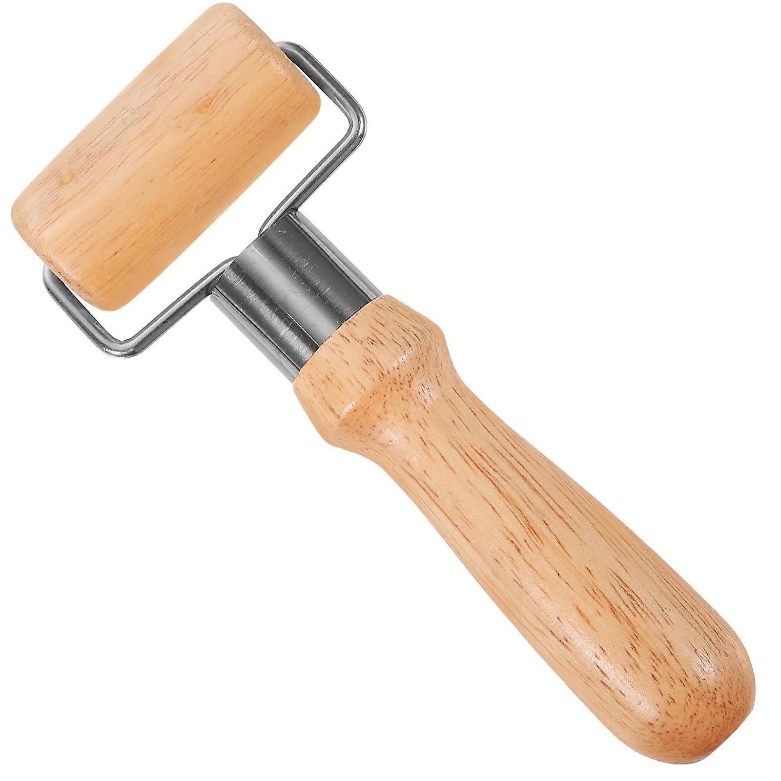 Rolling Pin Wooden Dough Roller with Nonstick Handle for Pastry Pizza Baking Small Compact Size