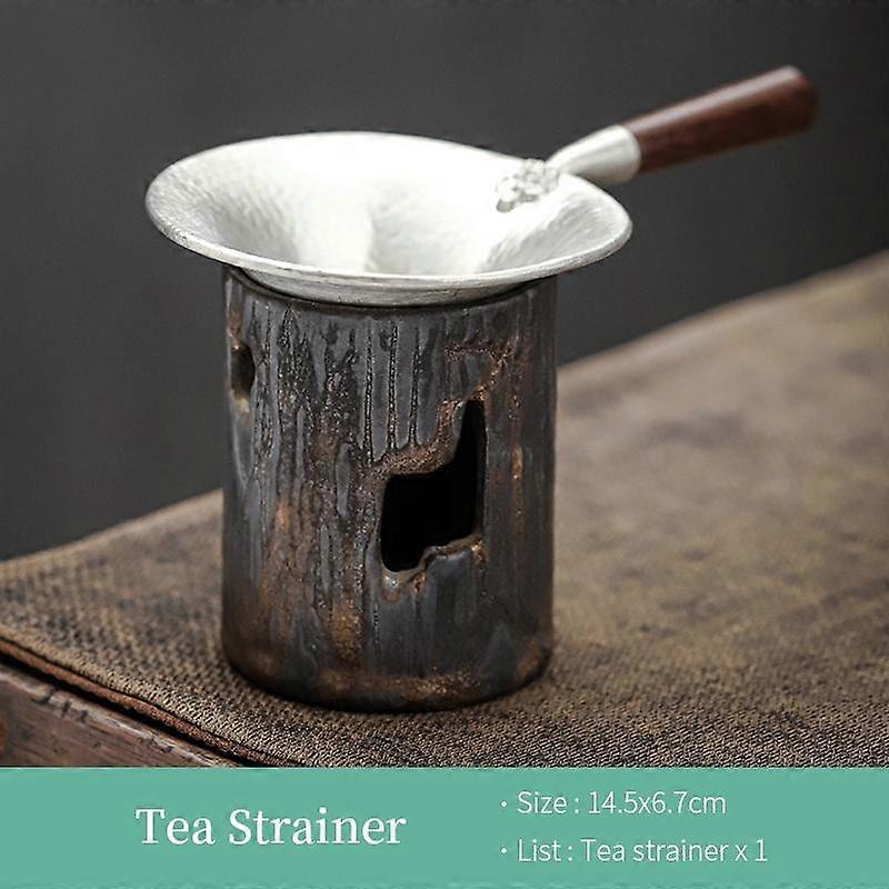 Tin tea drain hand filter screen kung fu tea set accessories ebony side tea filter