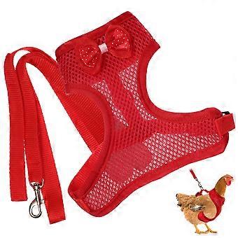 Durable Rooster Harness for Pulling with 1Set Chicken Leash Chain