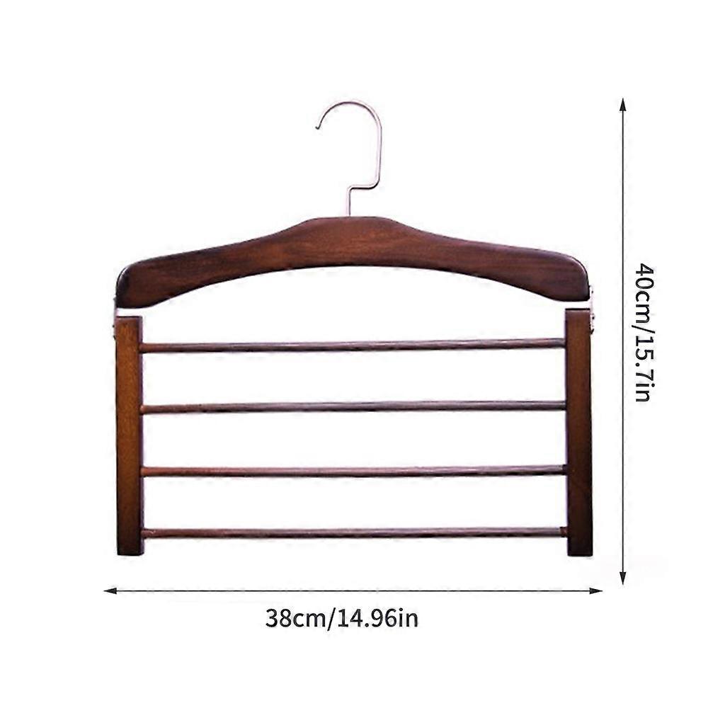 Solid wood multifunctional pants rack, multi-layer pants hanger, household storage artifact, scarf, wardrobe storage rack