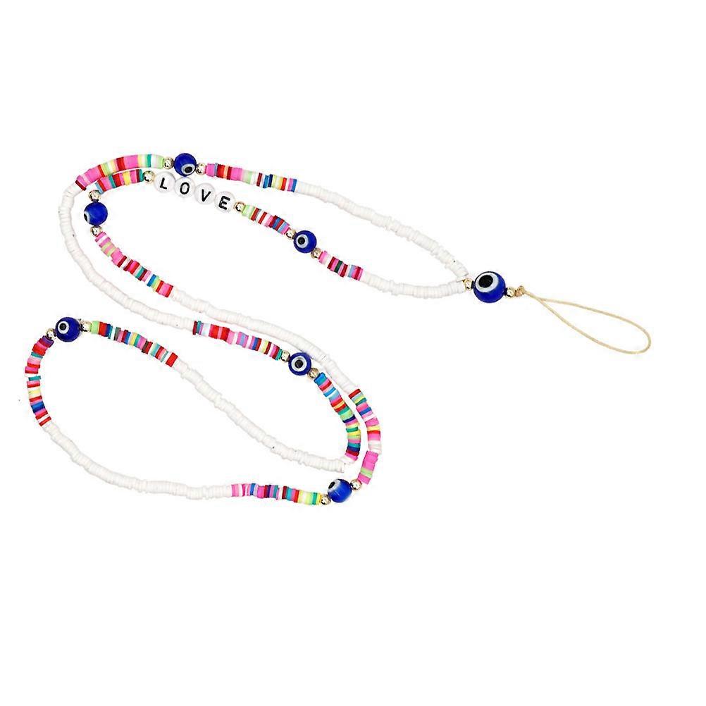 Lange Handy-Handschlaufe mit Perlenkette