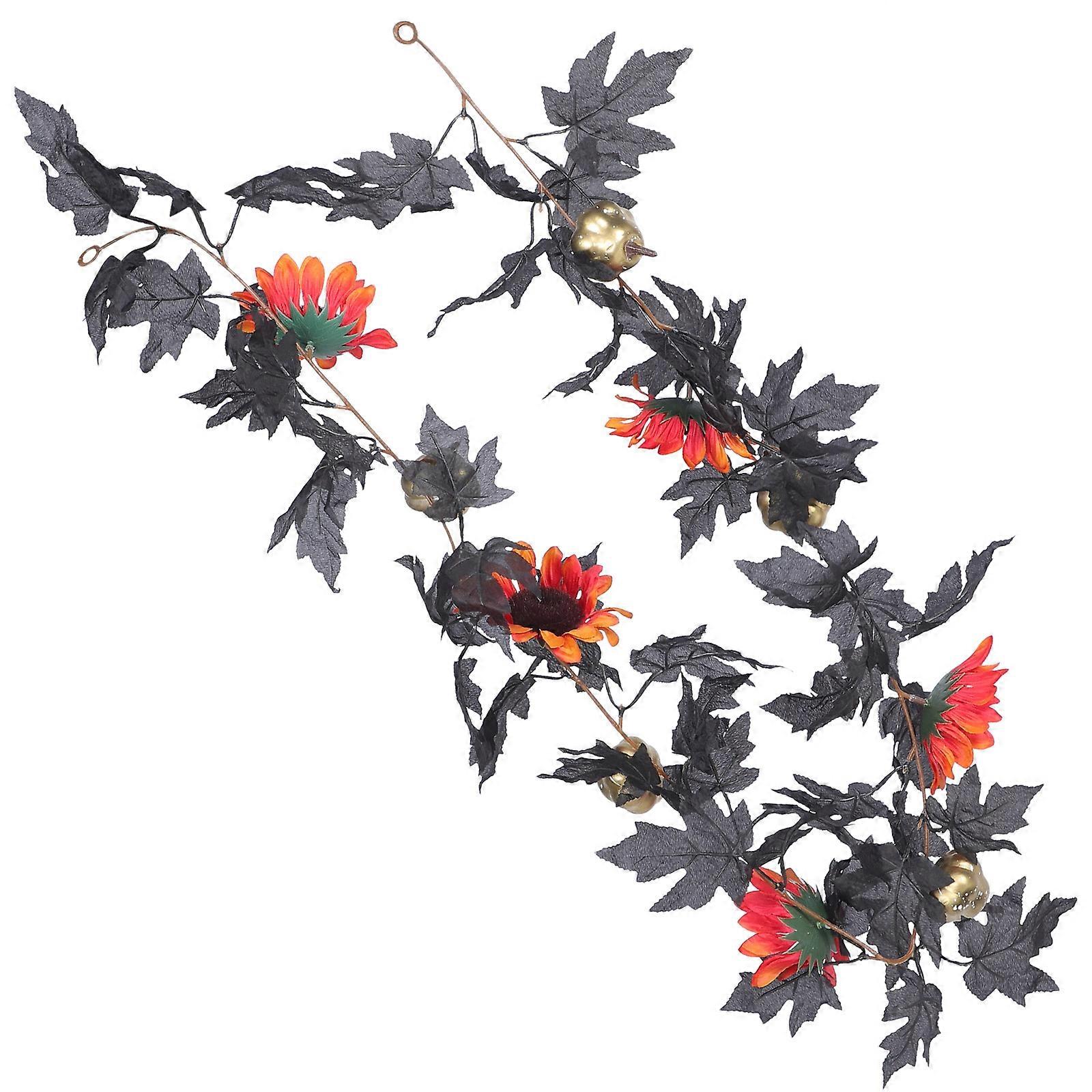 Fall Outdoor Garland Artificial Maple Leaf Garland for Hanging
