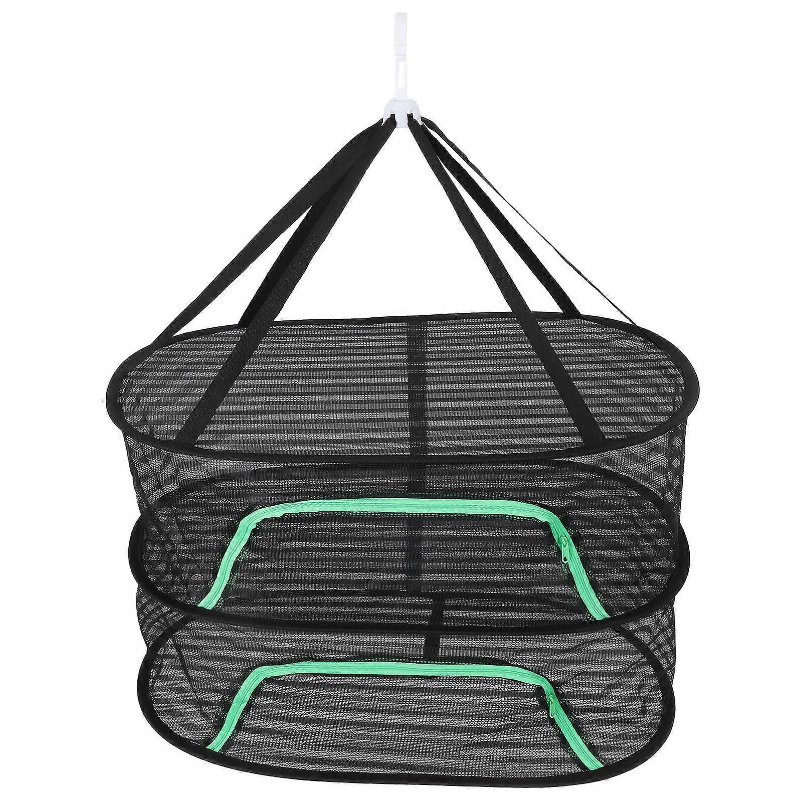 Hanging Drying Rack Mesh Cage for Fish 3Pcs with Durable Frame