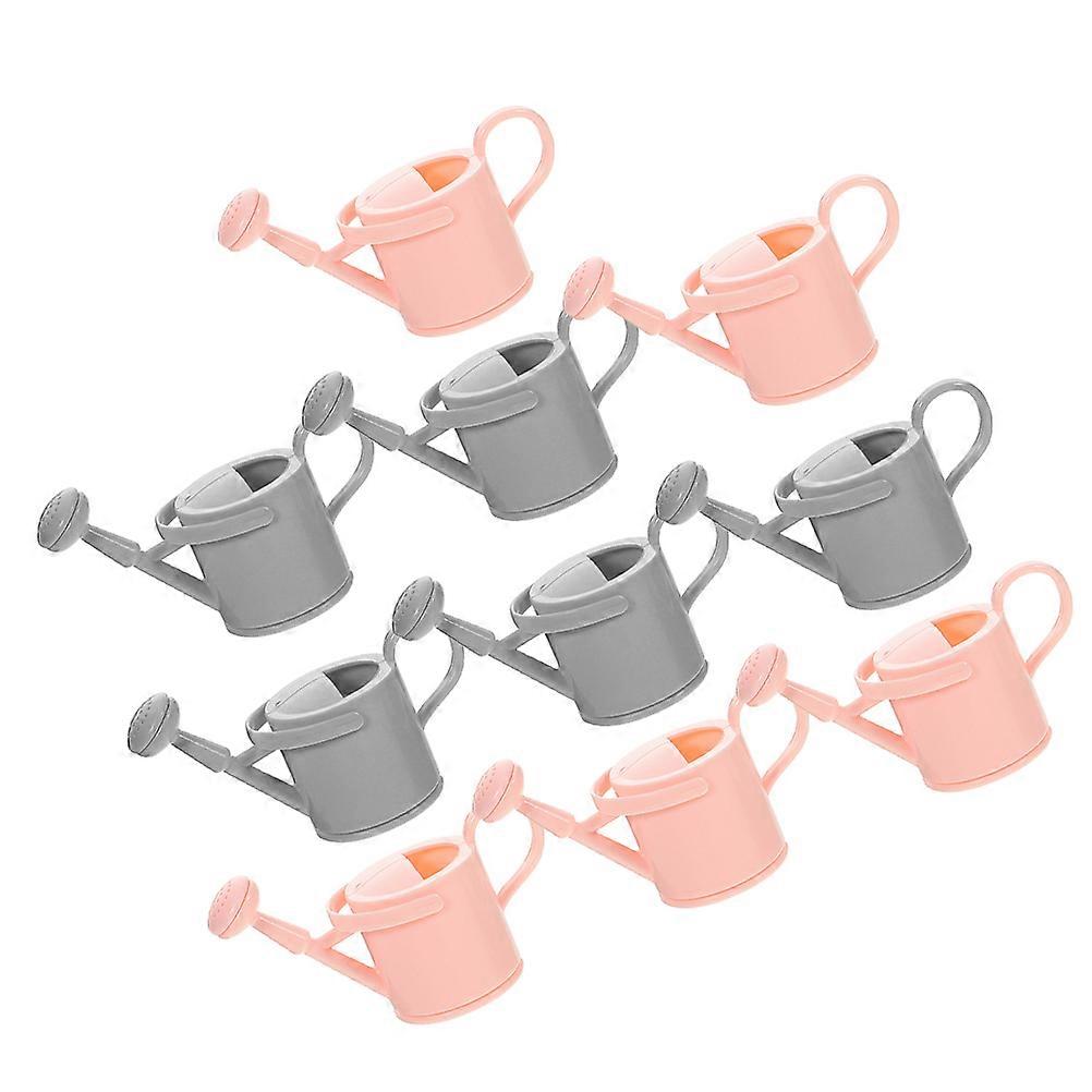 Mini Watering Can Plastic Watering Kettle for Decor 10Pcs Assorted Colors