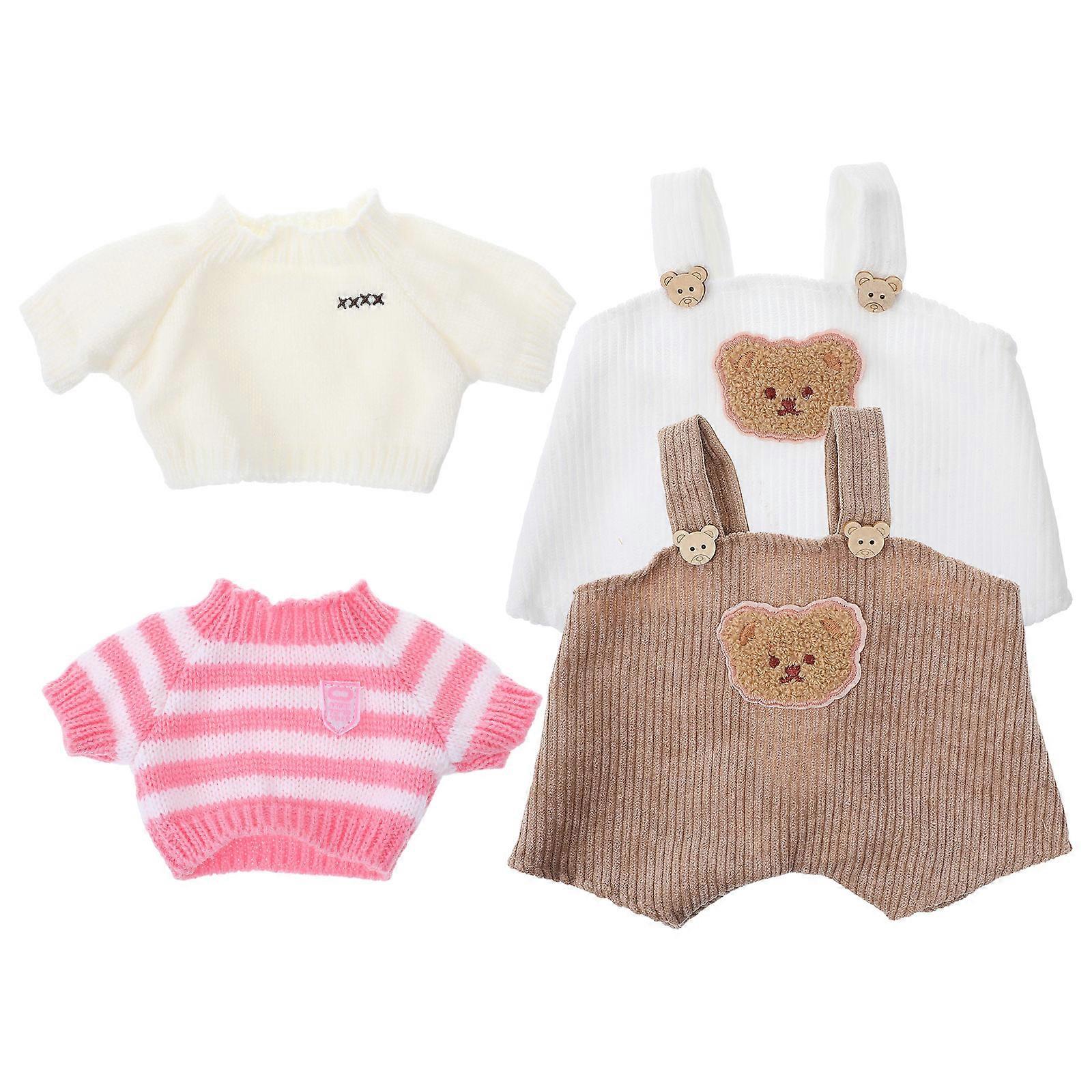 Doll Clothes for 30Cm Bear with Sweater and Pants 2Sets