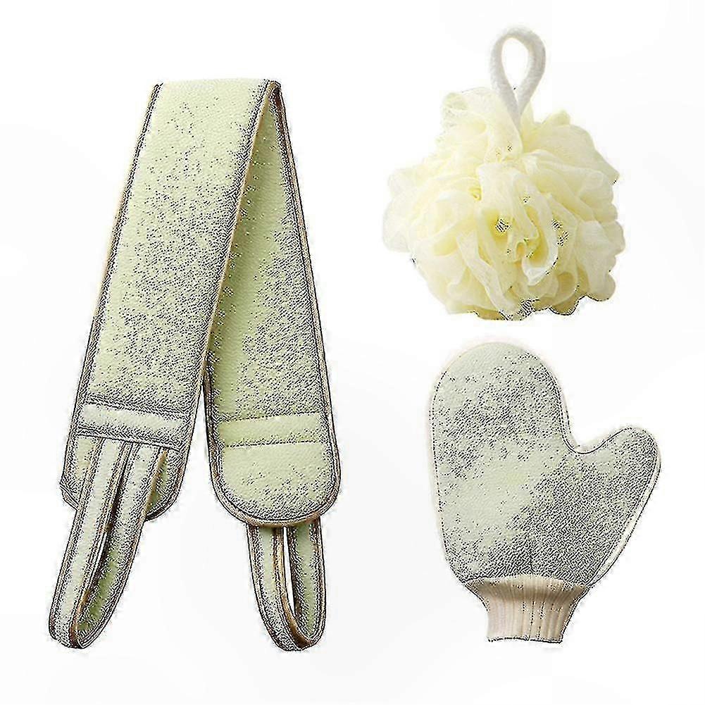 Thickened Dual-Sided Back Scrubber Gloves & Bath Towel Set