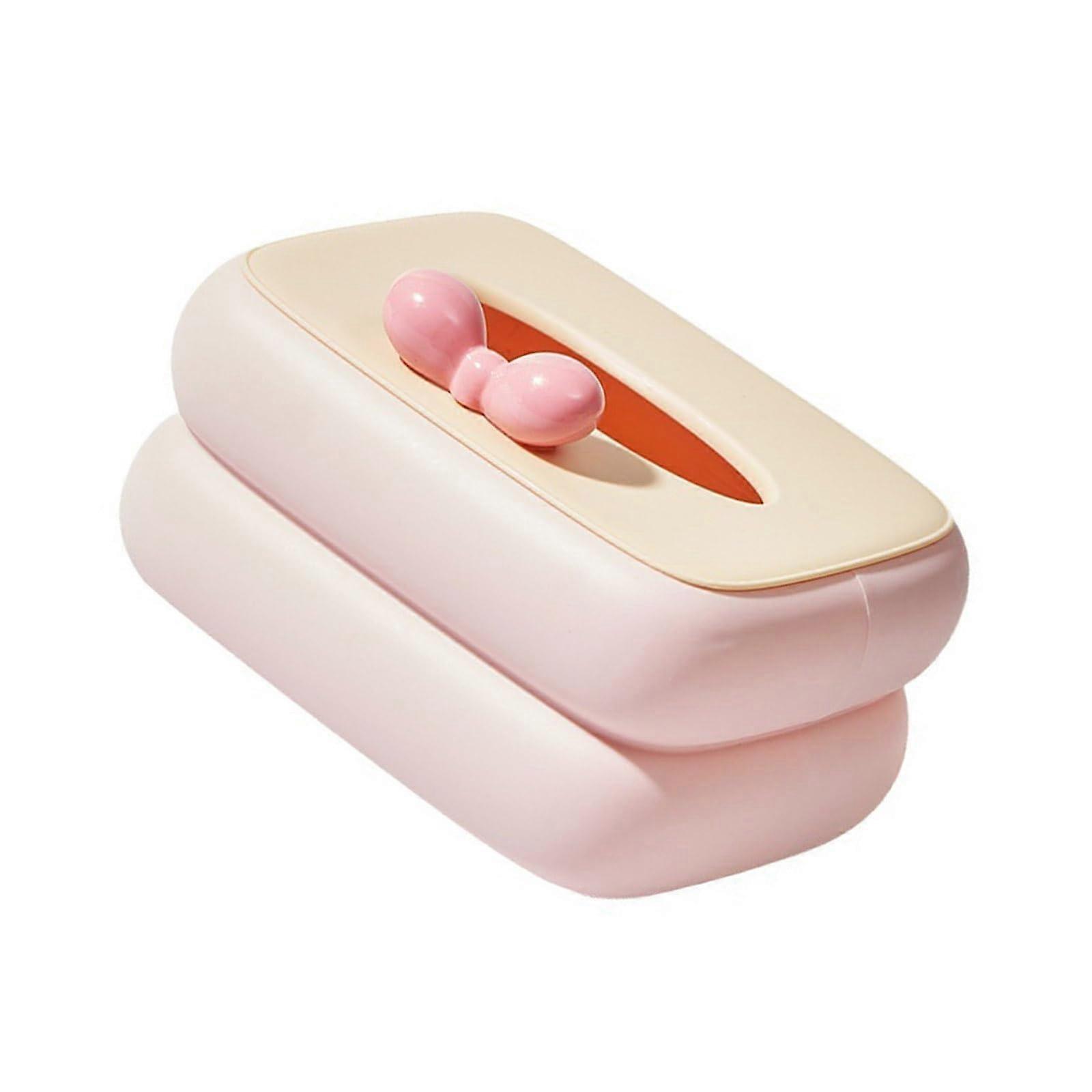 Tissue Box Organizer with Multipurpose Storage and Modern Aesthetic for Home Kitchen Office Decor