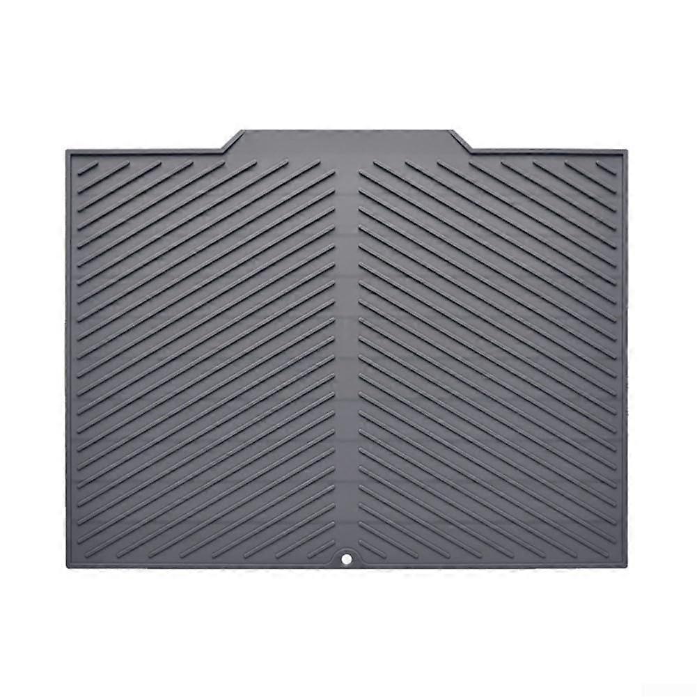 Large Silicone Dish Drying Mat with Efficient Water Drainage and Non Slip Stability 42x50cm