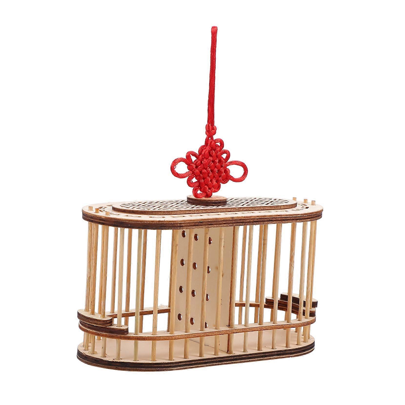 Wooden Cricket Cage for Nature Study, Durable Insect Observation Box with Smooth Burr Surface