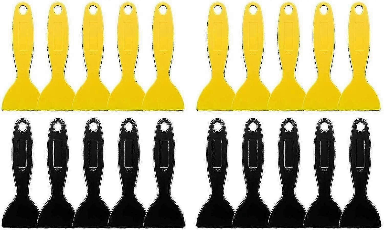 Plastic Spatula Putty Knife Wall Putty Knife Scraper Tool Flexible Paint Scrapers Soft Spatula Scraper Tool-20 Pcs