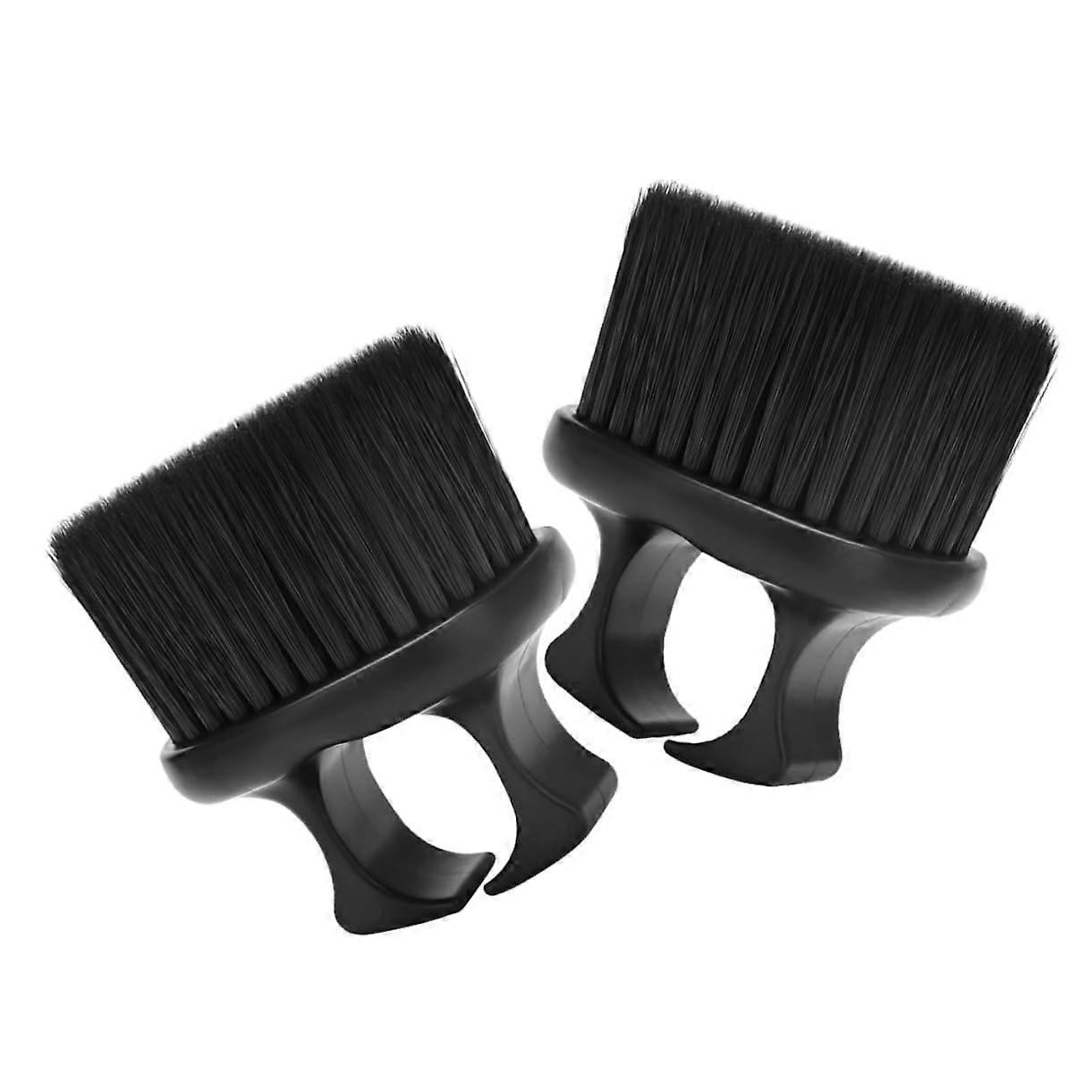 2pcs Beard Brush for Men with Secure Ring Grip and Gentle Bristles for Barber Styling
