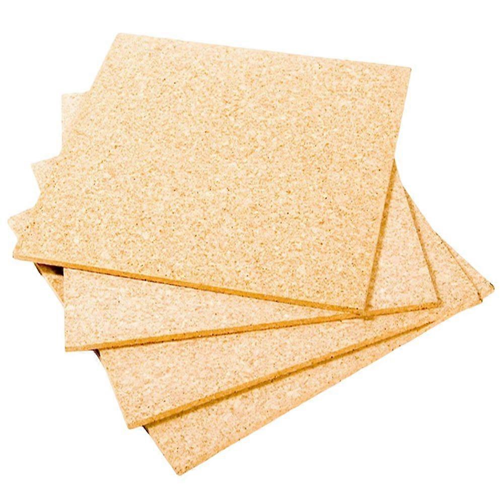 4pcs 30cm/11.8in Square Frameless Cork Board with Self-Adhesive for Wall Display