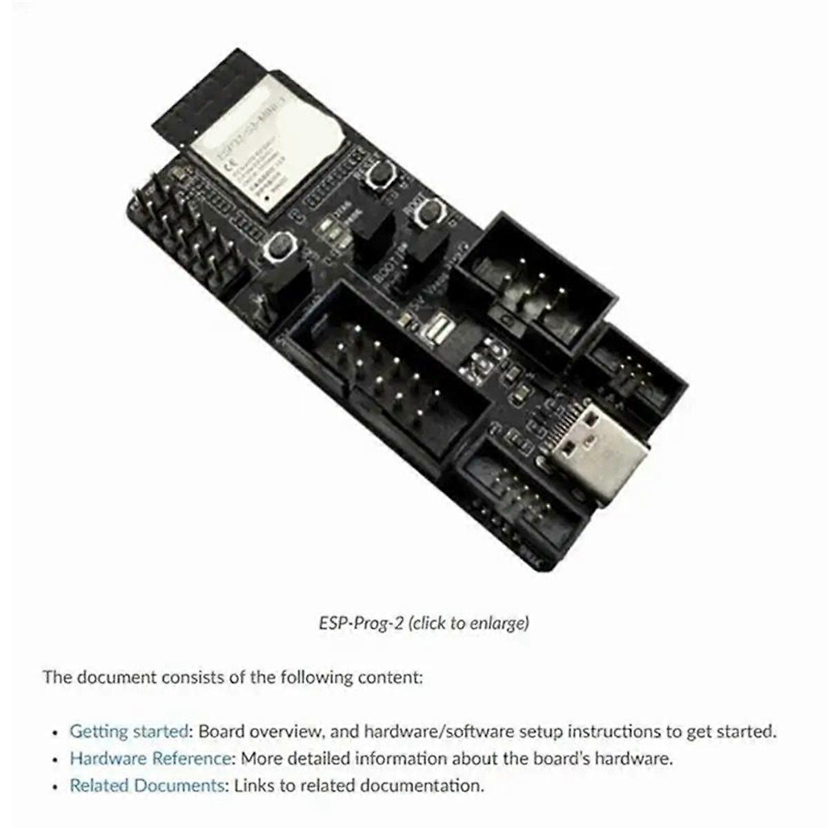 ESP-Prog-2 Program Downloader ESP-Prog-2 Debugger Serial Communication, JTAG in-Circuit Debugging D