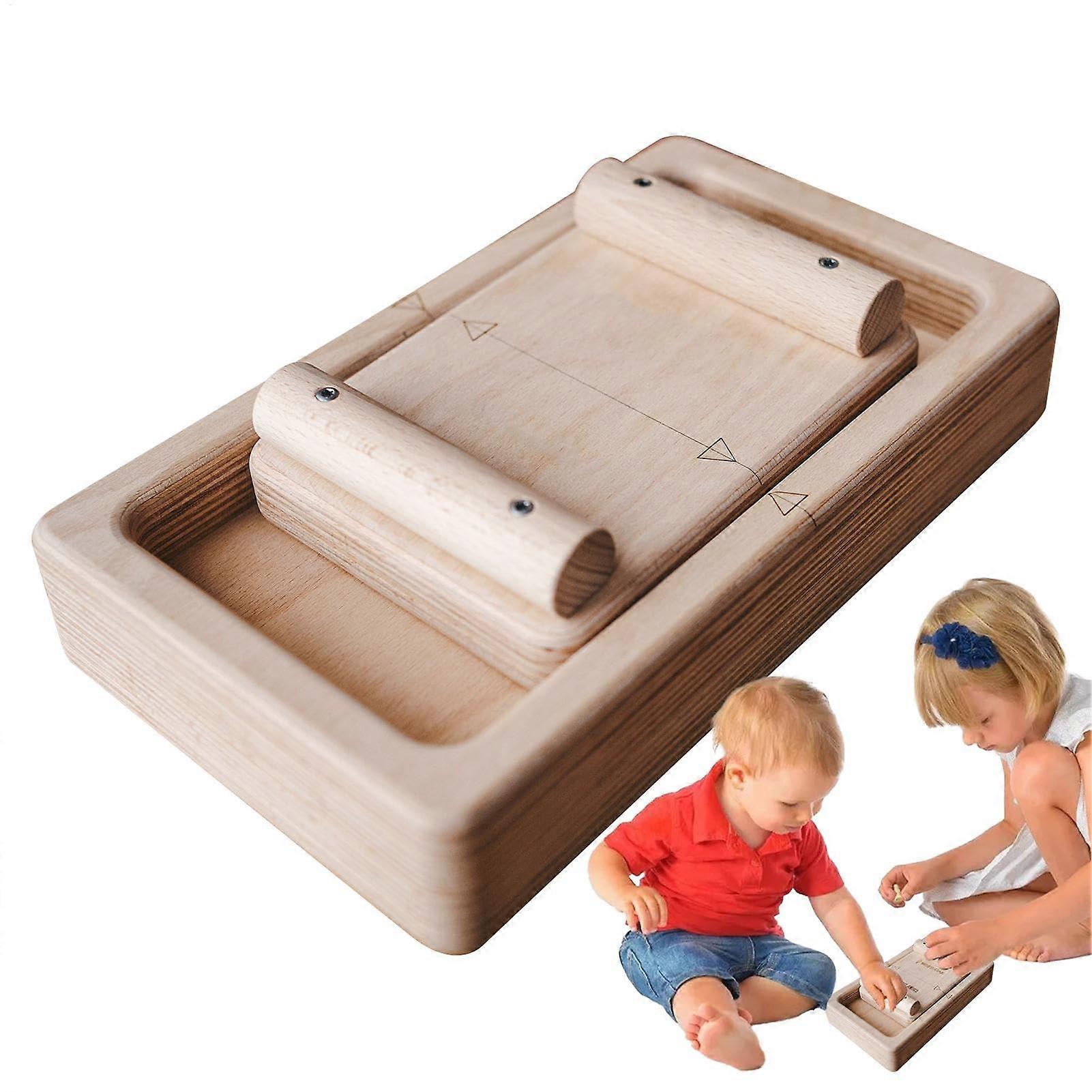 Wooden Finger Strength Trainer Board for Grip and Wrist Exercise, Durable Tabletop Training Device