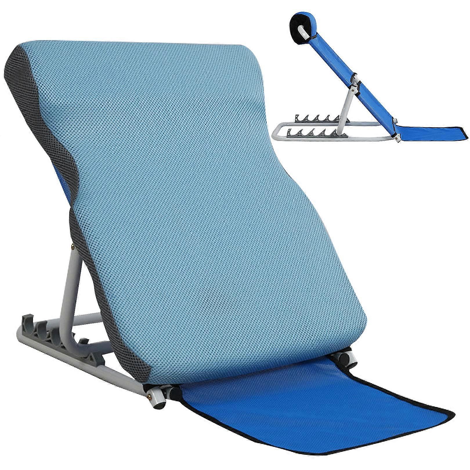 Bed Backrest Adjustable Chair with Cushion, MultiAngle Foldable Design for Reading and Adults