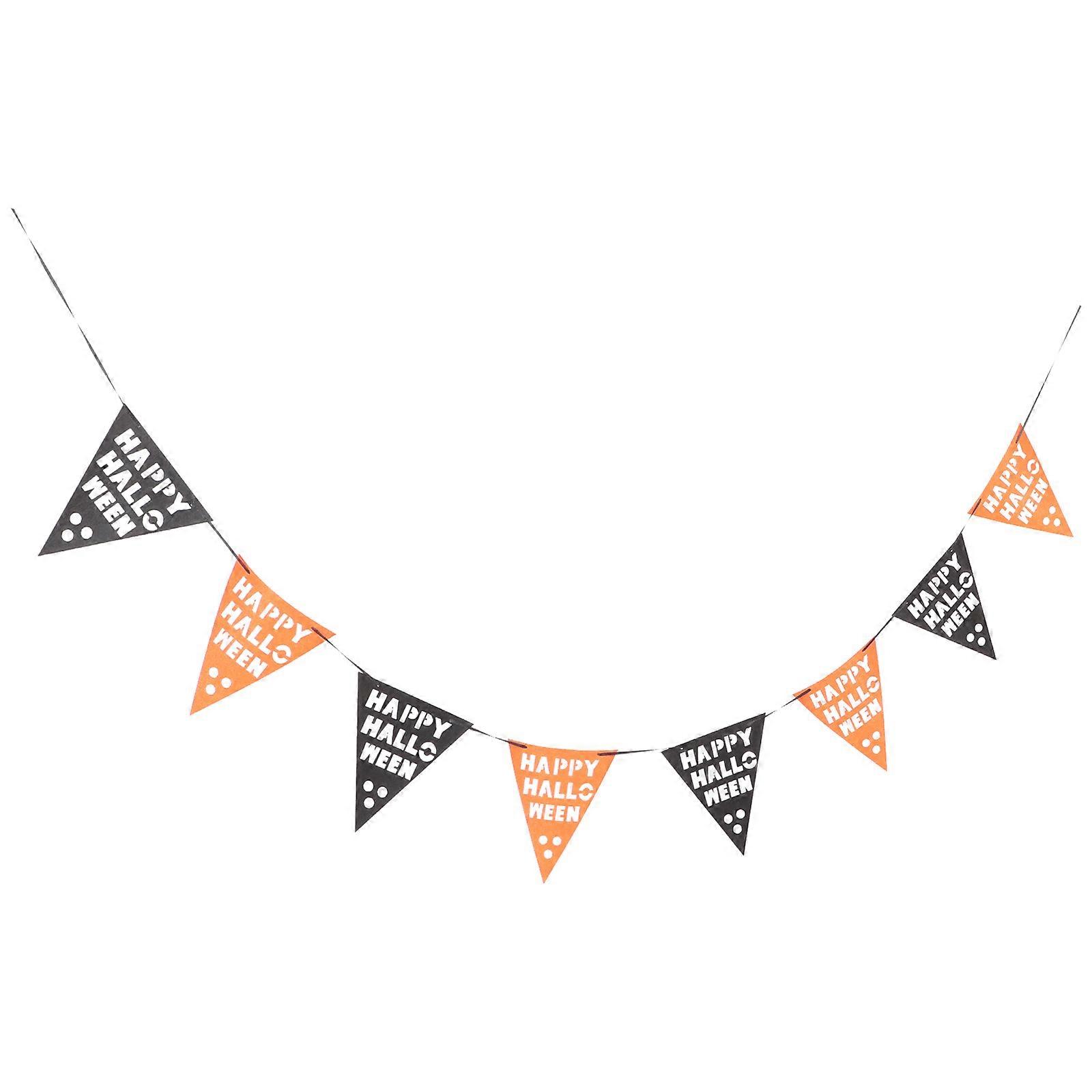 Halloween Banner Felt Triangle Flag String for 1 String Decoration