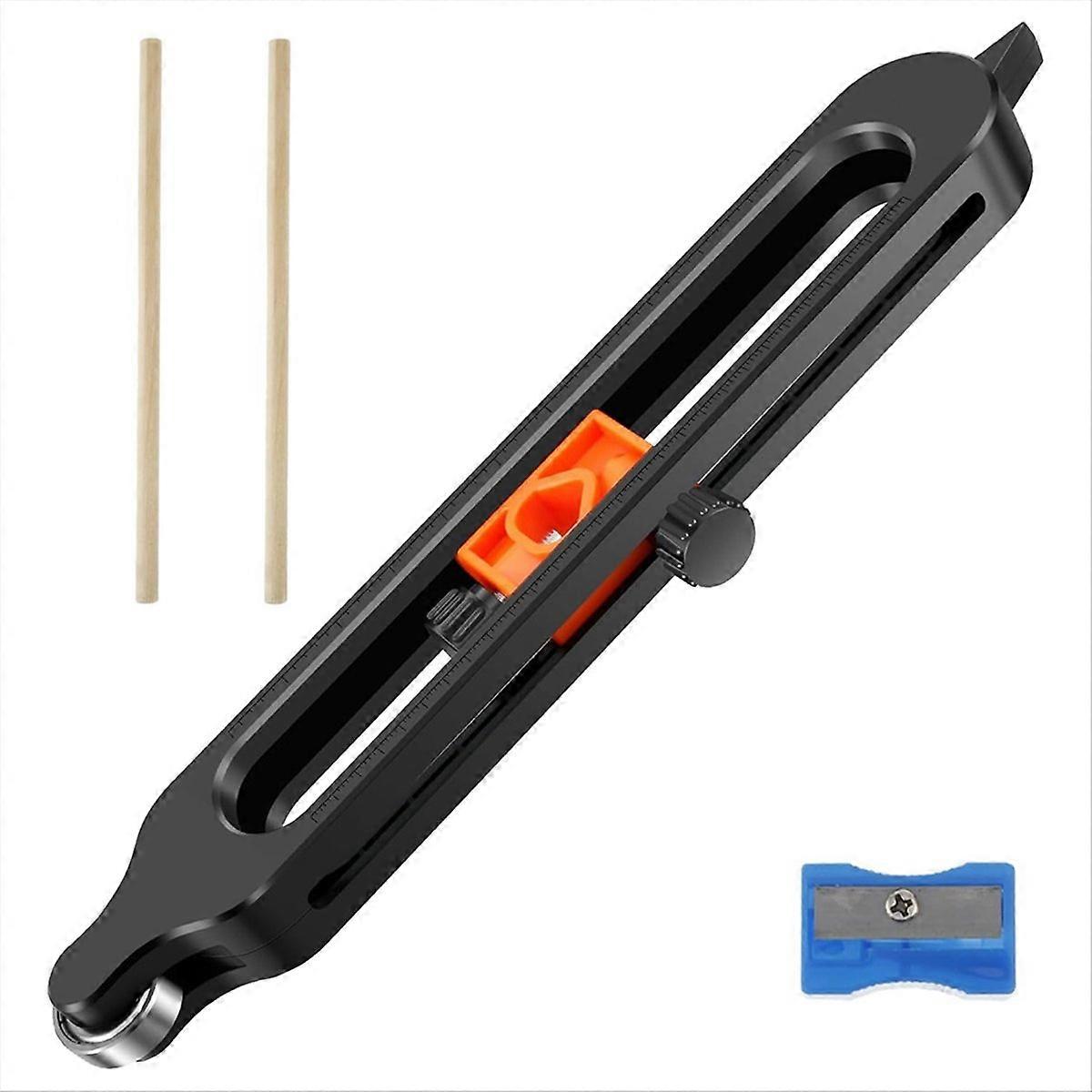 Contour Scribe Tool with Lock, Adjustable Gauge, 2 Pencils