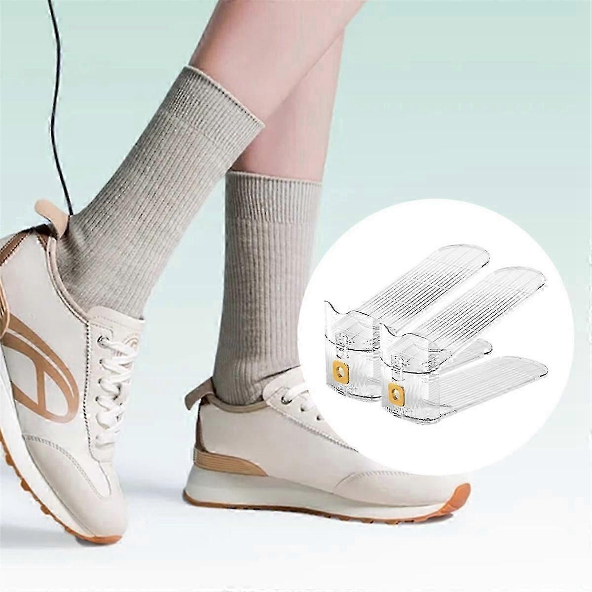 Adjustable Shoe Rack with 6 Pockets for Cabinet Storage