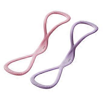 1/2Pcs Figure 8 Fitness Resistance Band Anti-slip Silicone 15/25Lbs Men Women Arm Shoulder Stretch