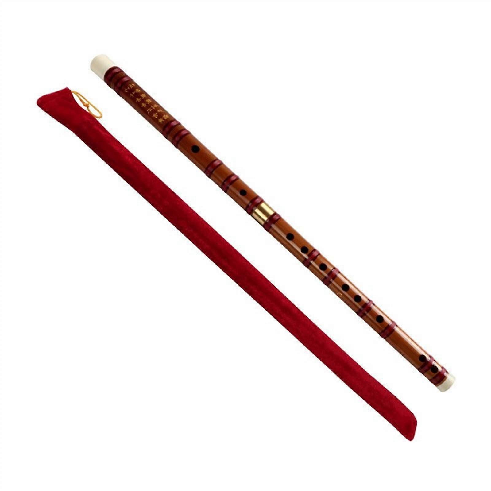 Beginner Bamboo Flute DoubleSection Bitter Bamboo for Students Color E