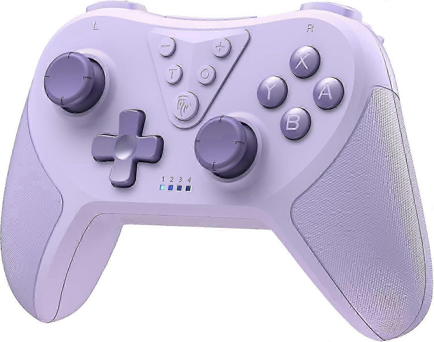 Wireless Bluetooth Joystick Gamepad, Rechargeable Controller PC, Wake-up FunctionPurple