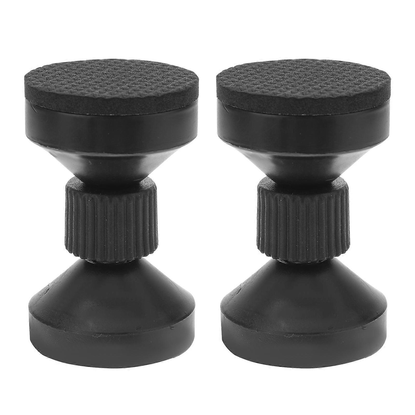 Black Bed Frame Stabilizer for Wall Adjustable Headboard Stoppers 2Pcs
