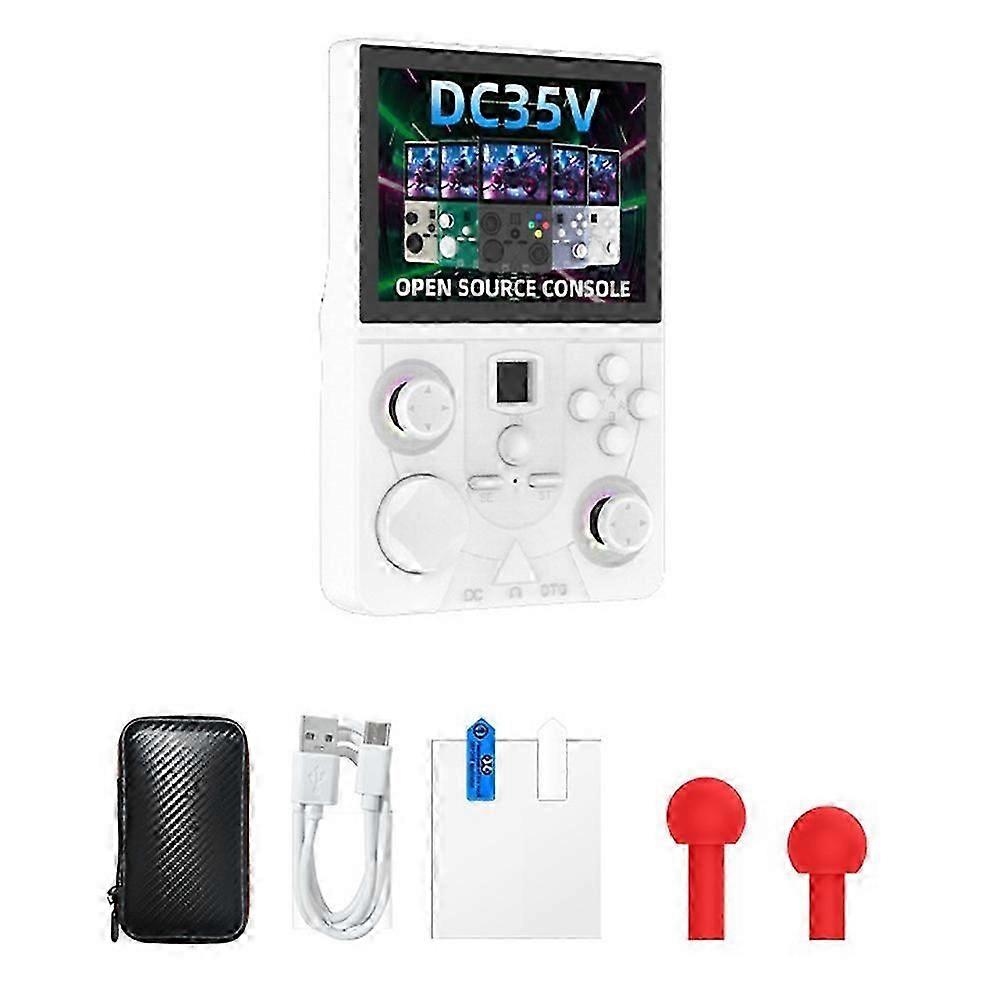 DC35V Retro Handheld Game Console 3.5Inch IPS Screen Pocket Video Player Replaceable Joystick Suppo