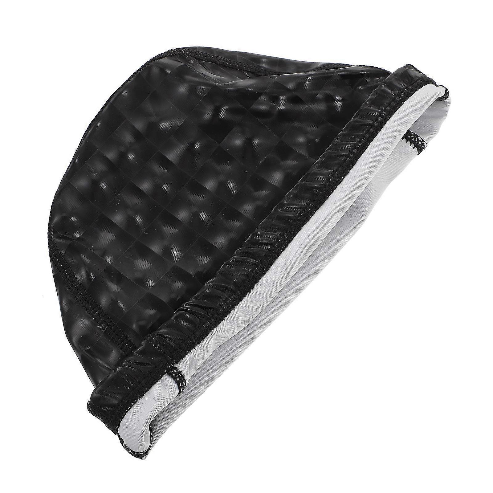 Bonnets de bain imperméables en PU noir
