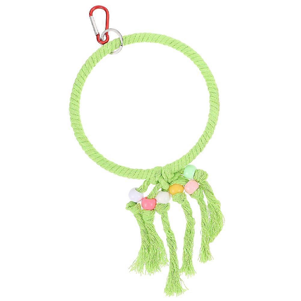 Bird Stand Parakeet Plaything Function with Cotton Rope Swing Ring Toy