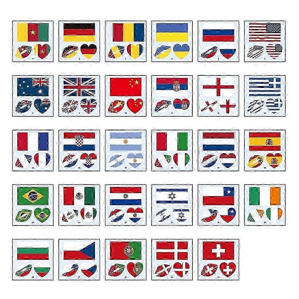Waterproof Face Stickers Temporary Transfer for 116Pcs Assorted Colors