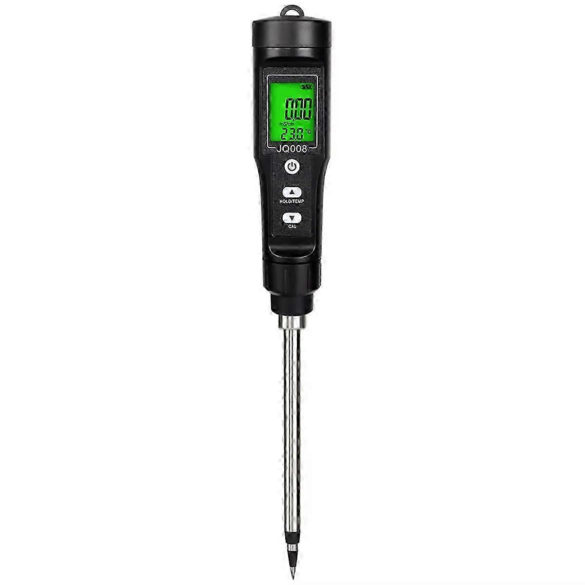 LCD Digital Soil EC Tester Thermometer 0.00-10.00mS/cm with Backlight