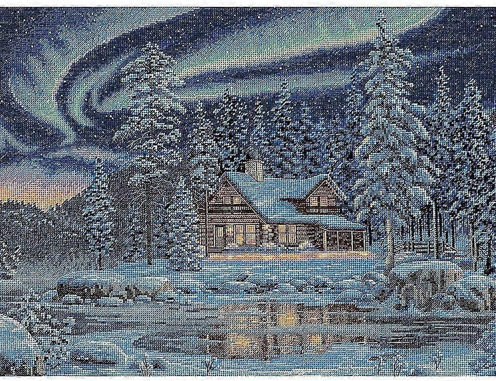 Counted Cross Stitch, Aurora Cabin