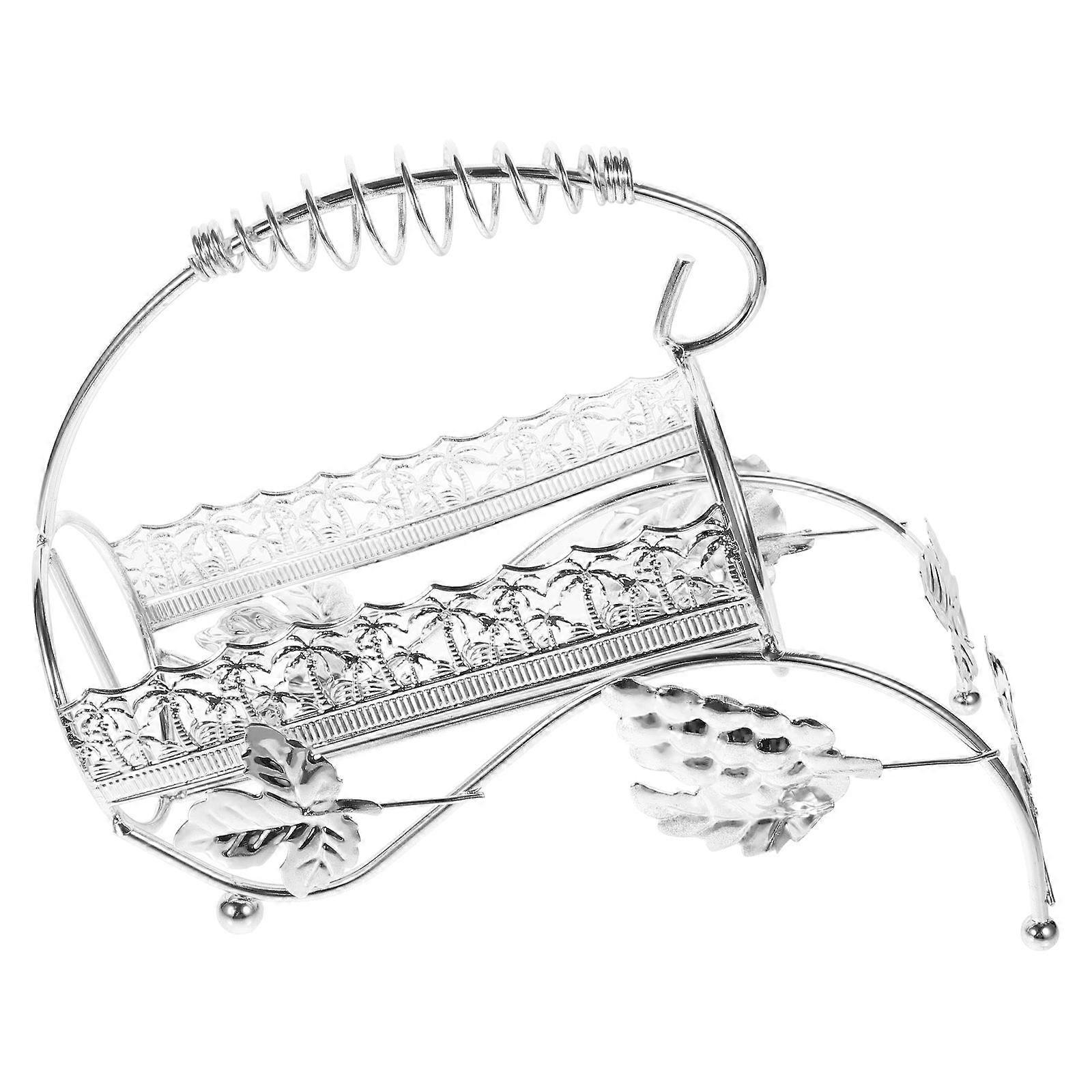 Silver Red Rack Metal Holder for Display Use