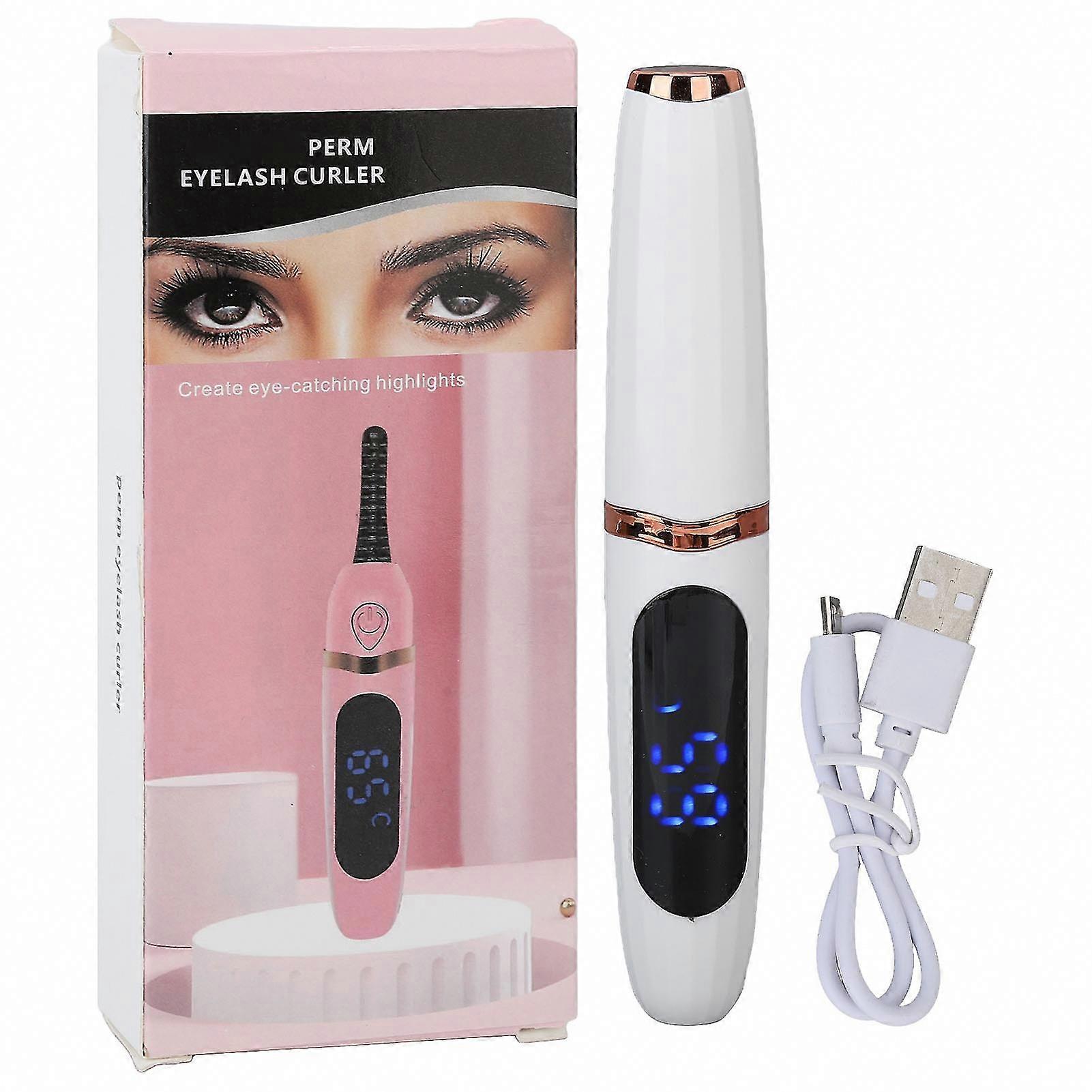 Digital Display Eyelash Curler with USB Charging and Heating Function