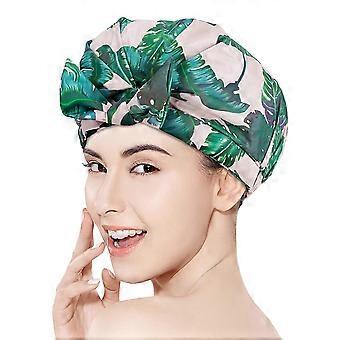 Herbruikbare douchemuts met strik, groot model met waterdichte buitenkant, geschikt voor alle haarlengtes. Ideaal voor meisjes, thuisgebruik in de spa, het hotel en de kapsalon.