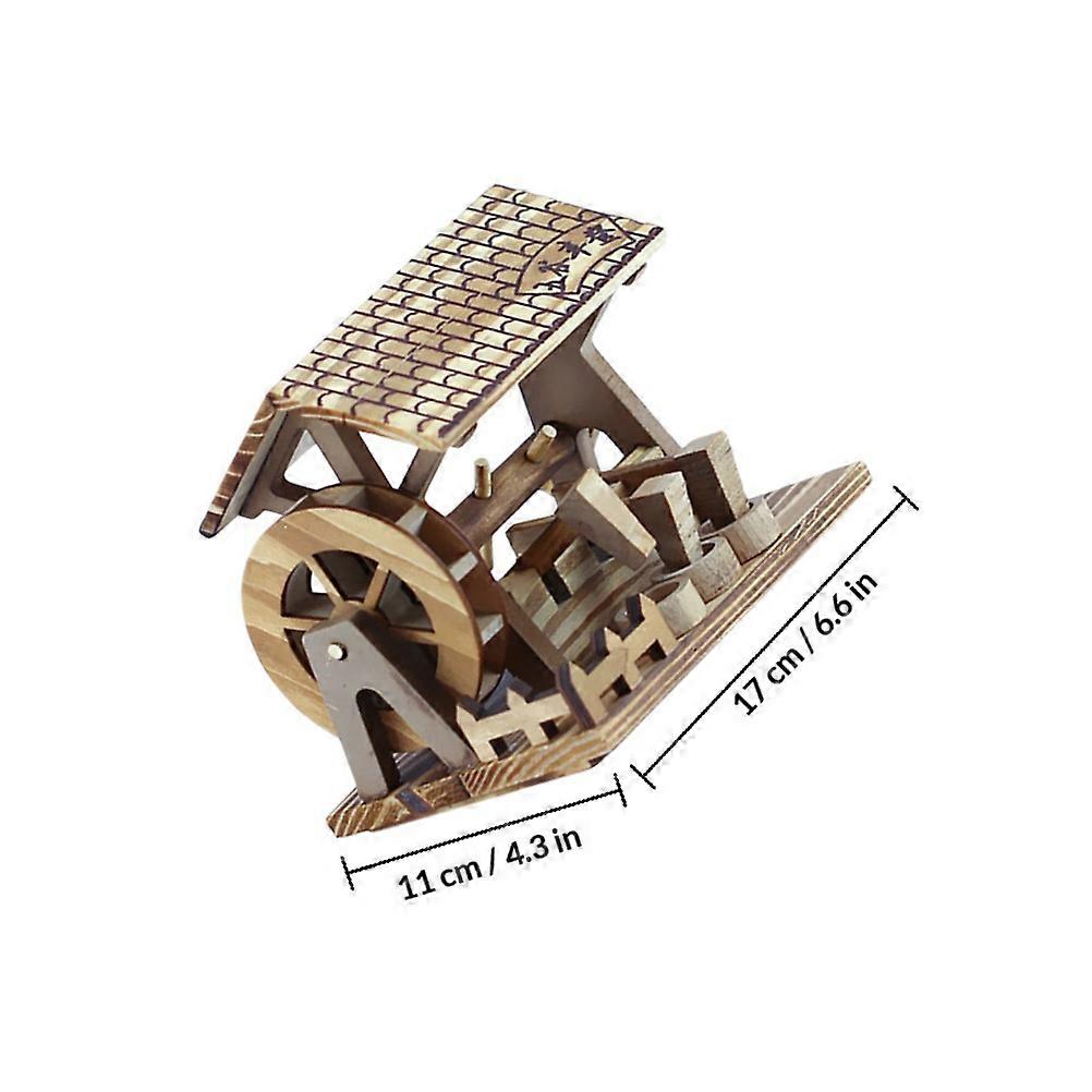 Roue à eau manuelle en bois, objet de décoration
