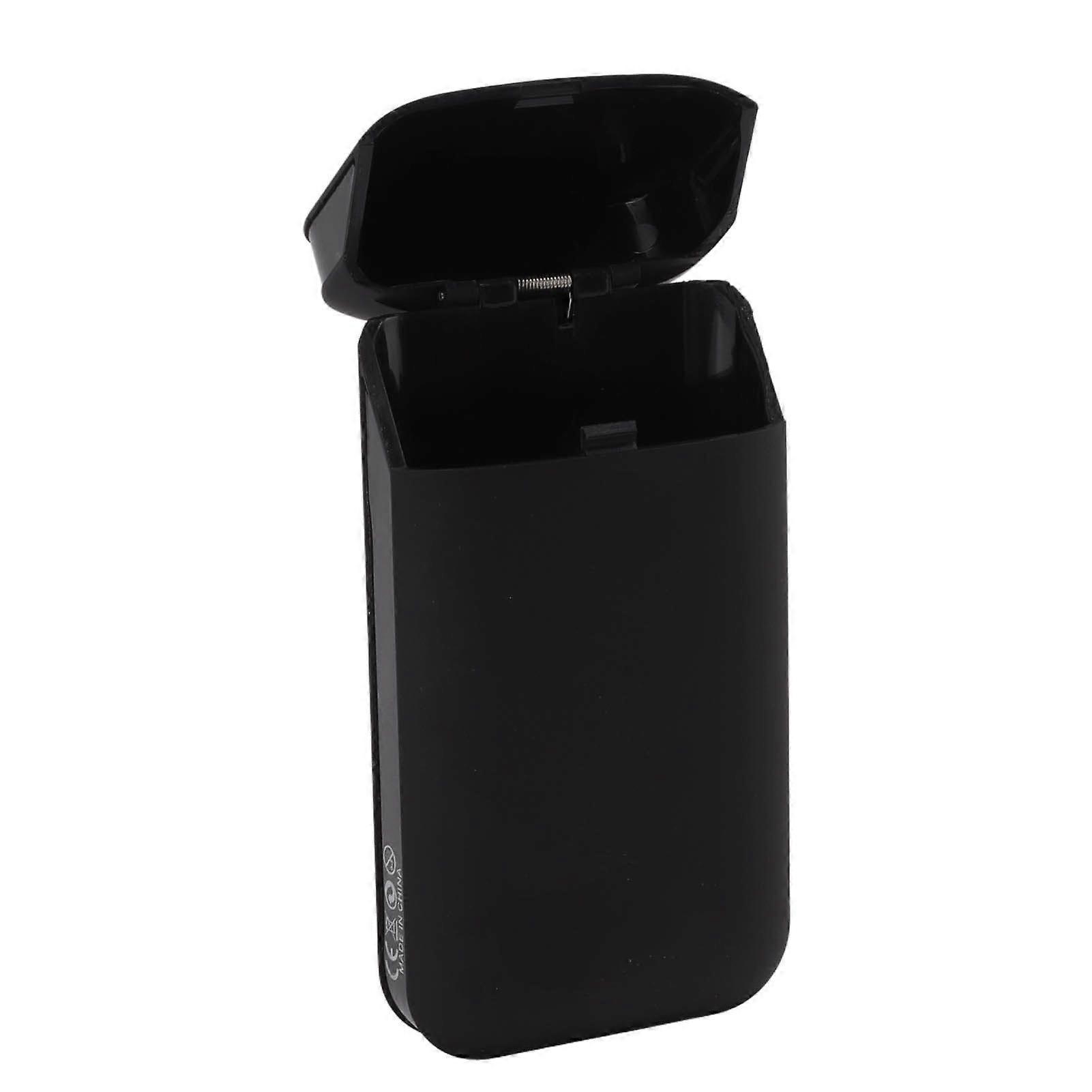 Cigarette Case Height Adjustable Thick Thin Cigarettes Dual Use Lighter Split Cigarette Case Holder Black