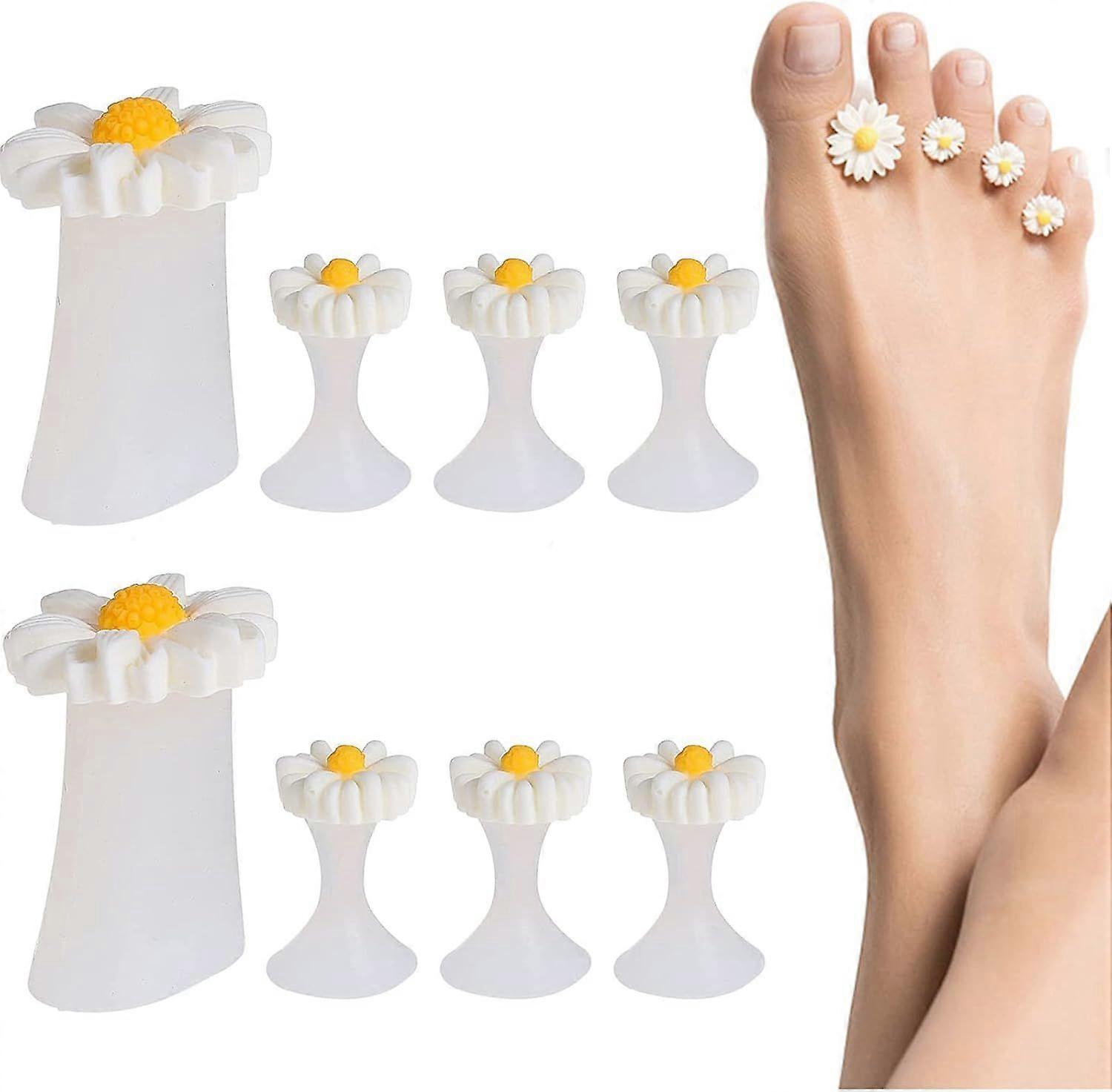 Toe Separators for DIY Art Manicure, Nail Separators, Reusable Toe Separators, 8 Pack