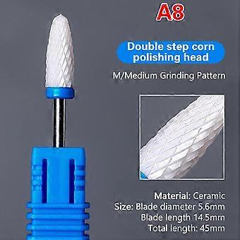Ceramic Milling Cutter Nail Drill Bit Electric Manicure Pedicure Mill Bits Machine Files Nail Art Tools Equipment