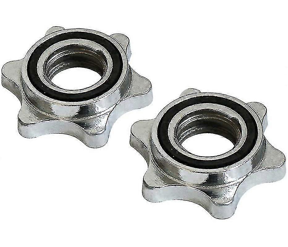 Standard Star Locks 25 Mm For Dumbbell Bars(2 Pcs, Silver)