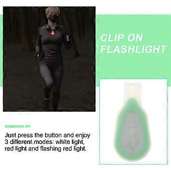 Torcia a LED per cani, ideale per passeggiate notturne e corsa, con clip magnetica in gel di silice e tasca, confezione da 10 pezzi.