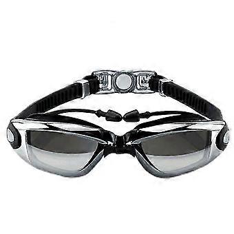 Hd swimming goggles anti-fog electroplating swimming goggles silicone waterproof swimming goggles [MI]