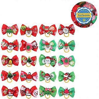 Pet Hair Rings Balacoo Christmas Hair Rope for Decoration 20Pcs