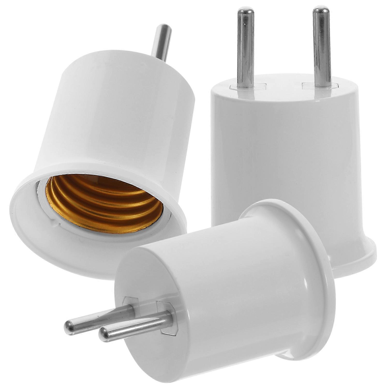 3pcs Light Socket To Adapter E27/E26 Light Bulb Socket Adapter EU Plug